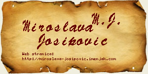Miroslava Josipović vizit kartica